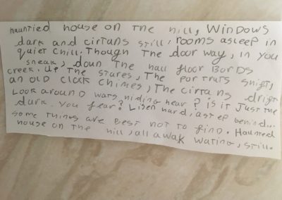 Jasmin B, writing